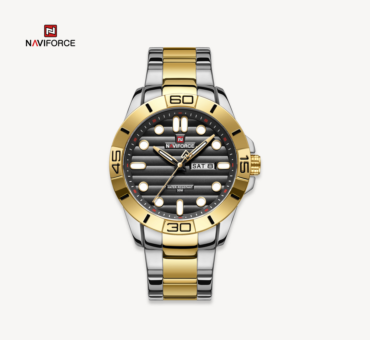 ساعت مردانه ناوی فورس NAVIFORCE کد 9198 GB