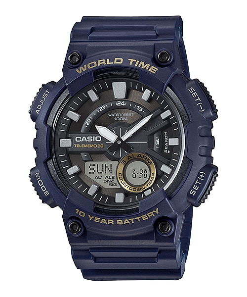 ساعت مردانه کاسیو WORLD TIME کد AEQ-110W-2AVDF